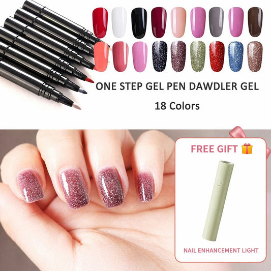 💅 KÖP 1 FÅ 1 GRATIS! 💅 Salongskänsla hemma – enkel nagelgelpenna för perfekta naglar Perfekt för Salongskvalitet Hemma – Enkel & Snabb 💡