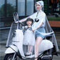🌧️ Håll dig torr även under regniga turer – vattentät regnponcho för elscooter med transparent front och rymlig 5XL–6XL-passform