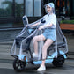 🌧️ Håll dig torr även under regniga turer – vattentät regnponcho för elscooter med transparent front och rymlig 5XL–6XL-passform