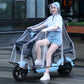 🌧️ Håll dig torr även under regniga turer – vattentät regnponcho för elscooter med transparent front och rymlig 5XL–6XL-passform