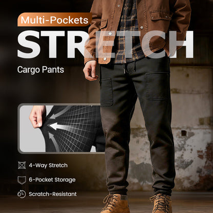 🩳 70% RABATT! 🛒 MultiPants Slitstarka Lastbyxor – Hög Stretch, Många Fickor & Perfekt för Aktiv Vardag 🏃‍♂️