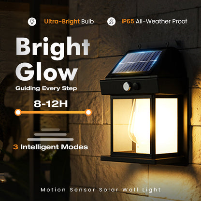 ☀️ 50 % RABATT! Lys upp automatiskt utan sladdar eller elkostnader – solcellsdriven vägglampa med rörelsesensor och IP65-vattenskydd