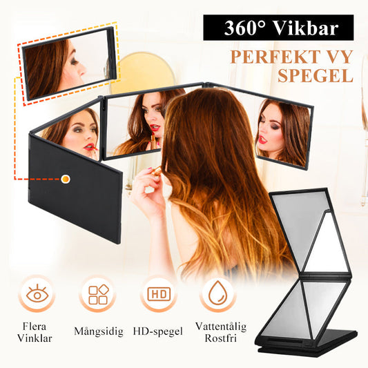 360° Vikbar Spegel för Självklippning och Makeup