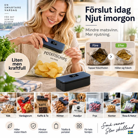 🔥 50 % RABATT! Förslut öppnade påsar på några sekunder – uppladdningsbar 2-i-1 miniförslutare med inbyggd skärare