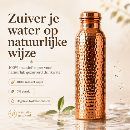 🔥 50 % RABATT! 🥤 Premium kopparflaska – 100 % massiv koppar, plastfri och stilren för din vardag ✨