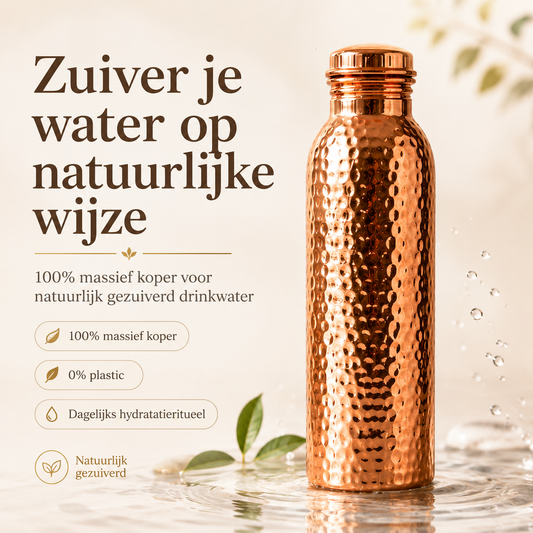 🔥 50 % RABATT! 🥤 Premium kopparflaska – 100 % massiv koppar, plastfri och stilren för din vardag ✨