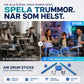 🥁 Spela trummor på riktigt hemma – 3D AR-upplevelse med rörelsesensor, fotpedaler och komplett trumset