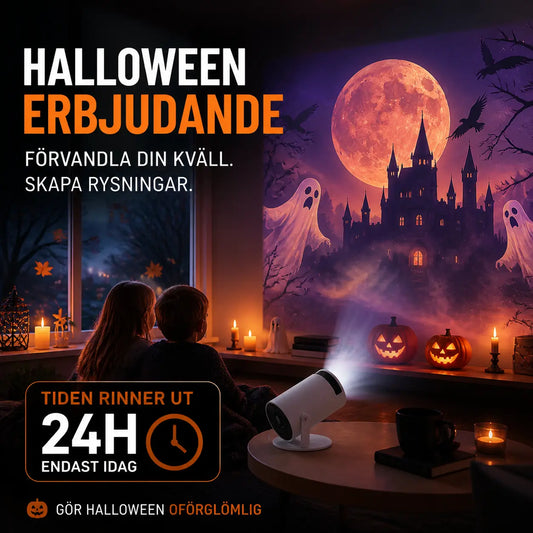 🎃 Skapa en skrämmande Halloweenvärld hemma – uppslukande projektor för magiska ljuseffekter