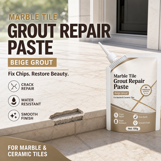 ✨ Få fogarna att se fräschare ut igen – beige reparationspasta för marmor och kakel