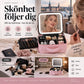 💄 Sminkväska, spegel och LED-ljus i ett – Rymlig och resklar