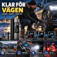 🚗 TIDSBEGRÄNSAT ERBJUDANDE + FRI FRAKT! Multifunktionell luftpump med powerbank, LED-ficklampa och SOS-ljus – för bil, MC och cykel