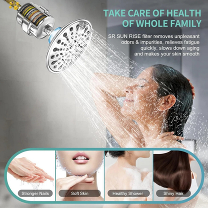 🚿 50% RABATT NU! 20-stegs filtrerat duschhuvud med 5 spraylägen – renare vatten, mjukare hud & spa-känsla hemma ✨