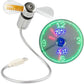 USB-fläkt med LED-klockbelysning