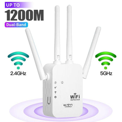 📡 50% RABATT! 🏠 WiFi-förlängare – 1200Mbps Dual Band, 10 000 kvm Täckning & Enkel Installation ✨