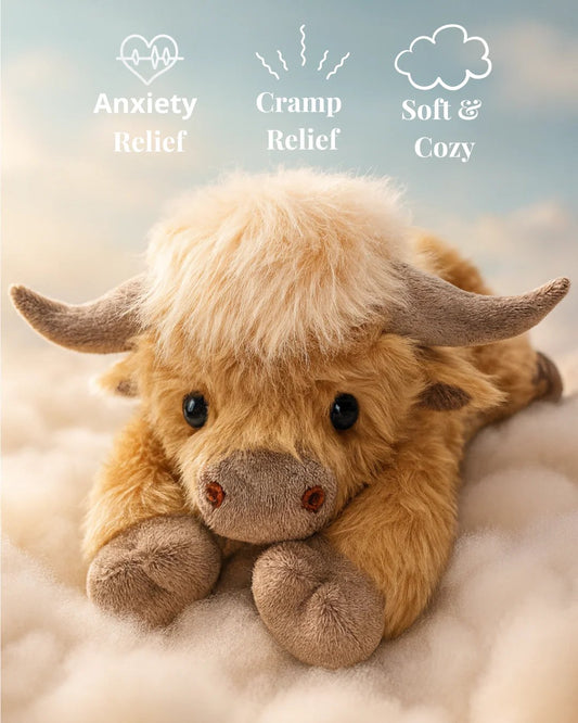 Jul Ny Present Leksak🐂🎁Söt tecknad Highland Cow kramdjur