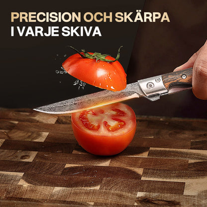 Fällkniv med Trähandtag för Arbete, Vandring & Camping