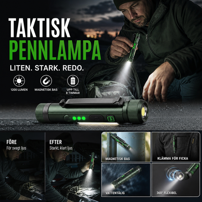 🛒 50% RABATT NU! 🔦 Multifunktionell pennformad stark magnetisk arbetslampa – Kompakt & handsfree, perfekt för garage, verkstad och bilunderhåll 🛠️