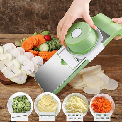🥕 Hacka, skiva och strimla snabbare – multifunktionell grönsaksskärare för enklare matlagning