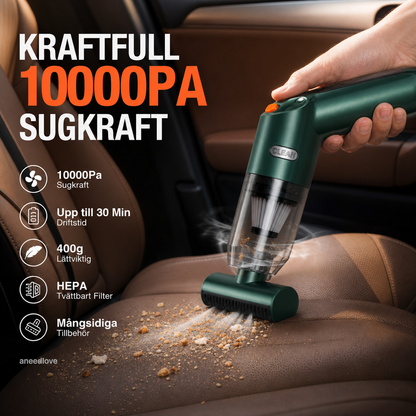 🚗50 % RABATT! Stark sugkraft utan sladd – kompakt bildammsugare för snabb rengöring