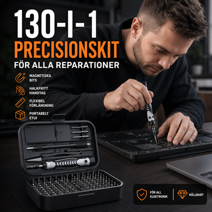 130-in-1 Magnetic Precision Screwdriver Set with Portable Storage Case