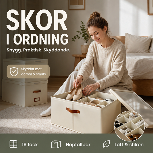 👟 50 % RABATT NU! – Hopfällbar skoförvaring som håller skorna skyddade och hemmet i ordning
