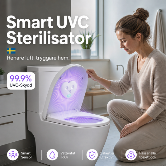 🚽 50 % RABATT! Fräschare toalett varje dag – smart UVC-toalettsterilisator med automatisk drift