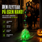 🎃 HALVA PRISET! Skapa en magisk Halloweenstämning – animerad häxa på kvast med ljus och ljud