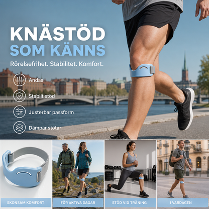 ✨50% RABATT NU!✨ Andningsbart knästöd – Flexibelt stöd, Mjukt material & Skonsam passform – Perfekt för Träning, Hushållsarbete & Ledvärk 🌿