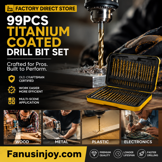 🔩 Alltid rätt borr nära till hands – 50-pack titanborrset för hem, verkstad och DIY-projekt