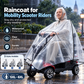 🌧️ Håll dig torr även under regniga turer – vattentät regnponcho för elscooter med transparent front och rymlig 5XL–6XL-passform