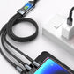 ⚡🔌Transparent Ljus 3-i-1 Supersnabb Laddningskabel