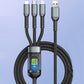 ⚡🔌Transparent Ljus 3-i-1 Supersnabb Laddningskabel
