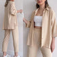 Fashion Casual Summer Shirt & Pants 2-delat set för kvinnor