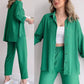 Fashion Casual Summer Shirt & Pants 2-delat set för kvinnor