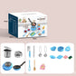 🎁 Bästa presenten för barn 🍳 Real Cooking Mini-köksleksaker för barn - Set med 22 delar