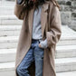 Oversized Retro Casual Solid Color Windbreaker Varm kappa