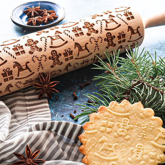 🎄 50 % RABATT! Gör julbaket extra festligt – julkavel som skapar vackra mönster direkt i degen