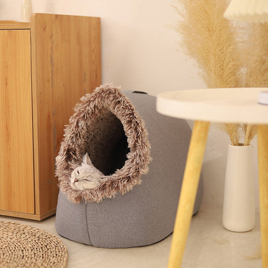 💥60% OFF 🐾OFFWinter Warm Pet Cave Bed