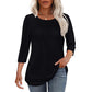 🧚‍♀️Last Dag 50% rabatt🤩2025 T-shirt med 3/4-lång ärm och plisserad framsida för kvinnor