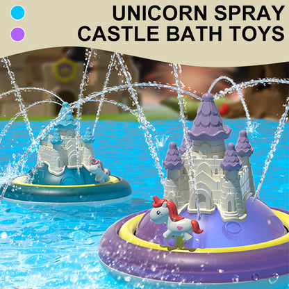 Enhörnings Spray Slott Badleksaker för Barn