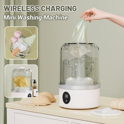 🧺 50 % RABATT! Tvätta småplagg var du vill – trådlös mini-tvättmaskin