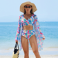 💕👙Dammode Flerfärgad tryckt Bikini Baddräkt 3 delar Setz🌟3 delar, oändliga stilar – din kropp förtjänar mer än enkelbad.