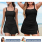 💥Sista dagen specialrea 49% RABATT🩱 Dam vintage magkontroll tvådelade tankini baddräkter