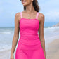 💥Sista dagen specialrea 49% RABATT🩱 Dam vintage magkontroll tvådelade tankini baddräkter