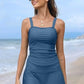 💥Sista dagen specialrea 49% RABATT🩱 Dam vintage magkontroll tvådelade tankini baddräkter
