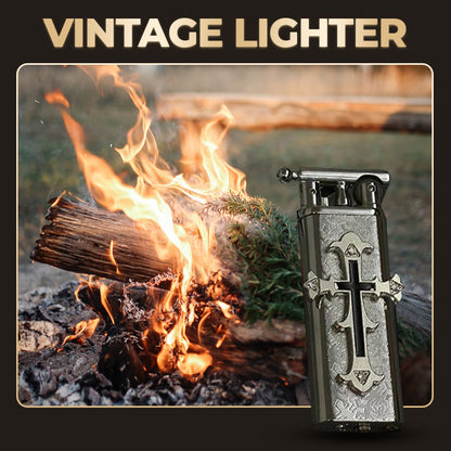 💖Varm försäljning 50% rabatt💖Vintage snygg tändare med korsdesign
