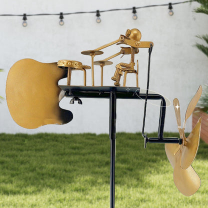 Handgjord metalltrumma väderkvarn markplugg Dekoration