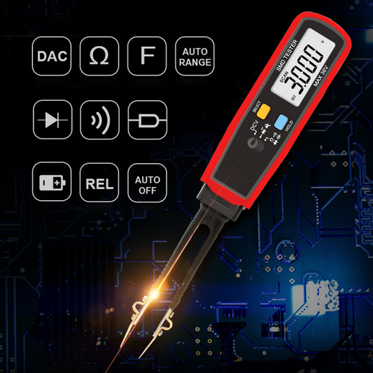 Digital SMD Tester med 6000 Räkningar och Automatisk Områdesval