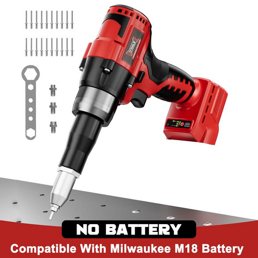 🔥Bärbar handhållen 21V borstlös nitmaskin med aluminiumnitar och förvaringslåda