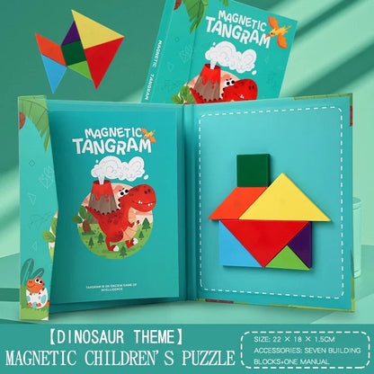 Magnetiska träpussel för barn
